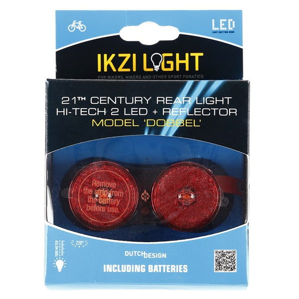 Ikzi Light achterlicht Dobbel batterij 50 80mm