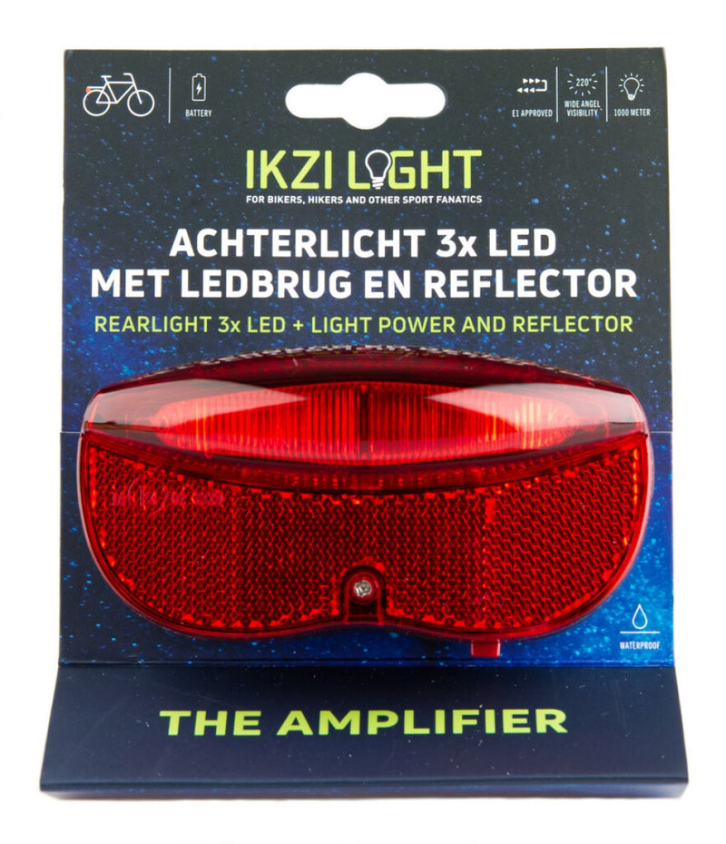 Load image into Gallery viewer, Ikzilight achterlicht batterij aan uit 3xled 50 mm op kaart
