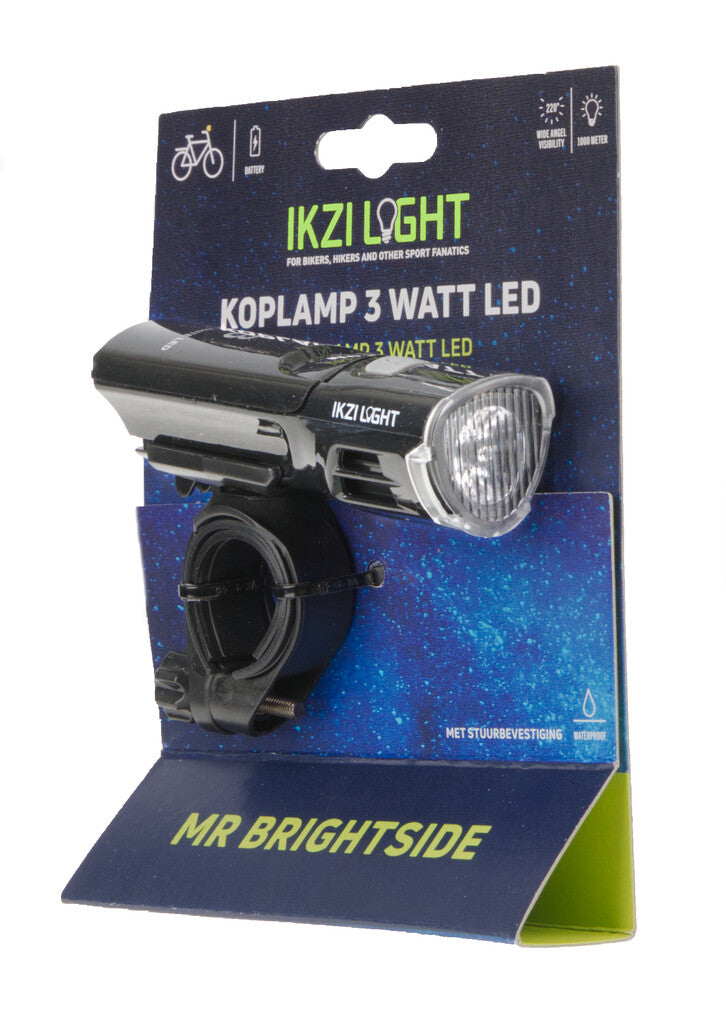 Load image into Gallery viewer, IKZI-Light koplamp Alu LED Mr. Brightside Hi-Tech batt.
