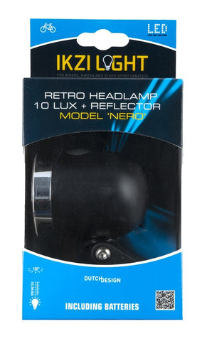 Retro Headlight Nero Black