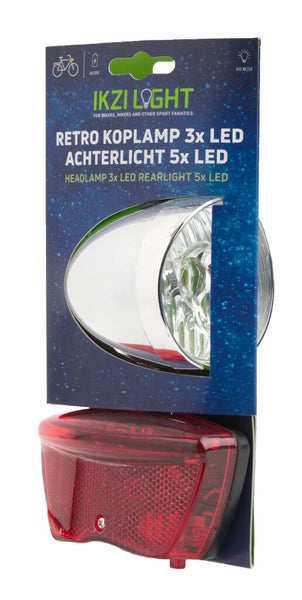 lighting set Retro LED battery silver/red