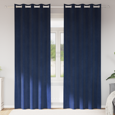 Vidaxl verduisterende gordijnen 2 pcs donkerblauw 140 x 260 cm fluweel