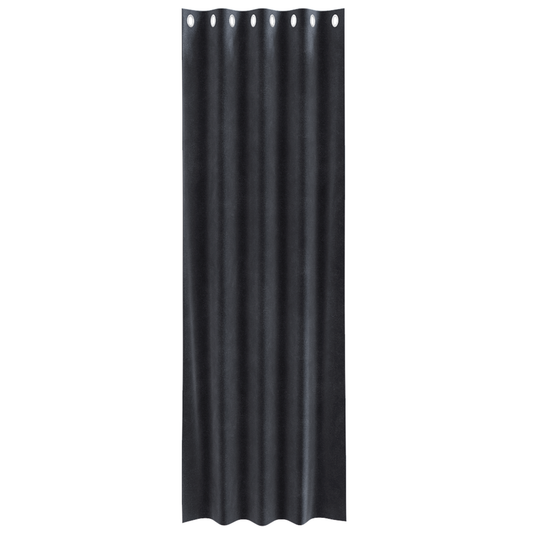 Vidaxl verduisterende gordijnen 2 pcs donkergrijs 140 x 245 cm fluweel