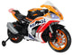 Injusa Repsol elektrische kindermotorfiets 12V oranje wit