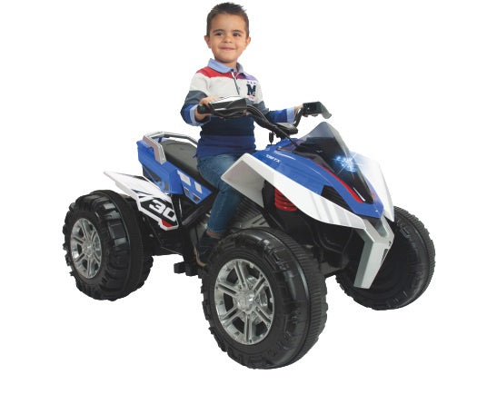 Load image into Gallery viewer, Injusa Rage elektrische kinderquad 12V blauw wit
