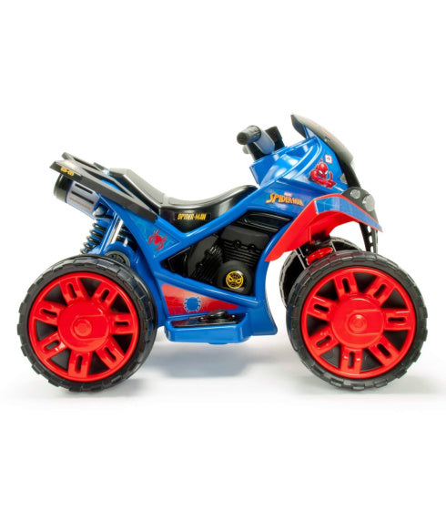 Load image into Gallery viewer, Injusa Spider-Man The accuvoertuig quad 12V blauw rood
