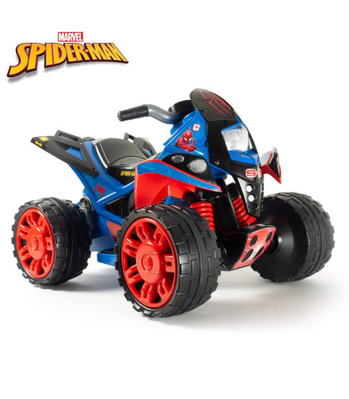 Load image into Gallery viewer, Injusa Spider-Man The accuvoertuig quad 12V blauw rood
