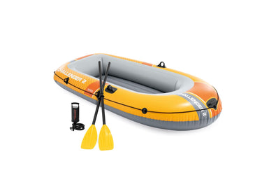 Intex challenger 2-persoons boot set inclusief peddels en pomp 236x114x41cm (