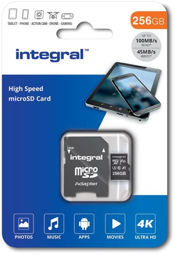 Enzo integral micro sd geheugenkaart v30 256gb - 9500415