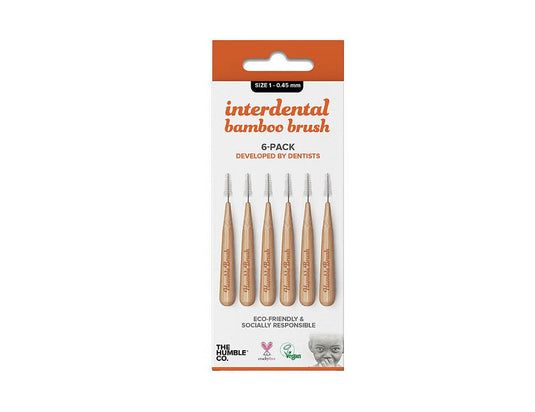 The humble co. interdental borsteltje 6 st - oranje - 0.45 mm
