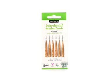 The humble co. interdental borsteltje 6 st - groen - 0.80 mm
