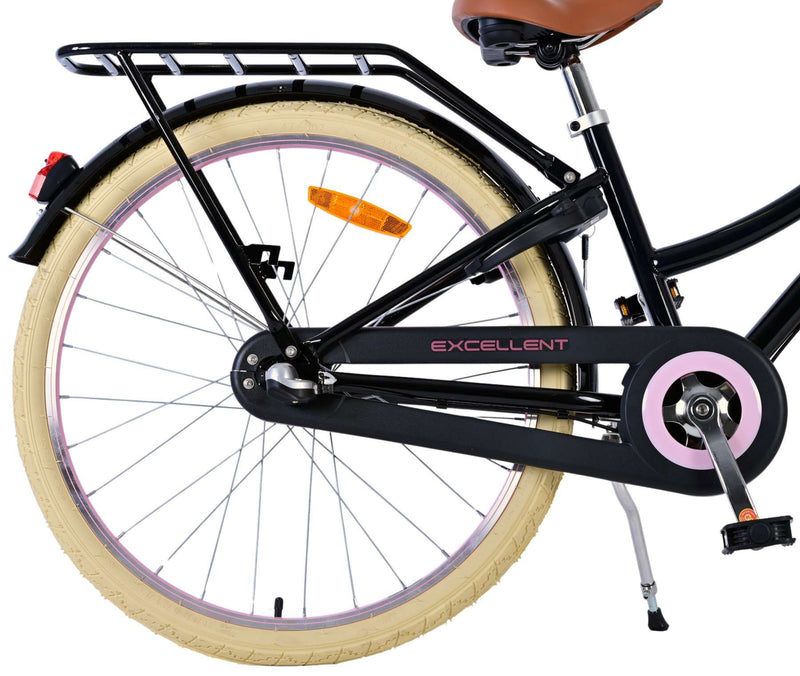 Afbeelding laden in galerijviewer, Volare Excellent Kinderfiets - Meisjes - 24 inch - Zwart - 3 Versnellingen
