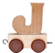 Bongers speelgoed houten letter j met wieltjes 6 cm hoog