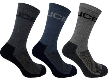 Jcb werkkleding kopen bij toolmax.nl jcb everyday werksokken | maat 39-43 | zwart blauw grijs | 3 paar - jcbx138a