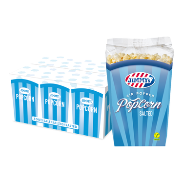 Jimmy's popcorn zout tube (6x 90gr)