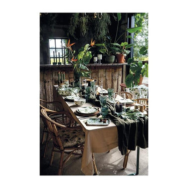 Ambiente kussenhoes 40x40cm jungle leaves white