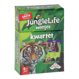 Identity games junglelife weetjes kwartet - kaartspel - boordevol leuke feitjes over dieren uit de jungle
