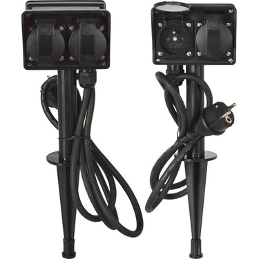 Pro garden tuinstekkerdoos voor buiten 4 stopcontacten 1,5m kabel