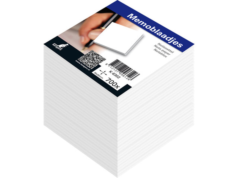 Load image into Gallery viewer, Kangaro memoblok kubus 9x9x9cm wit

