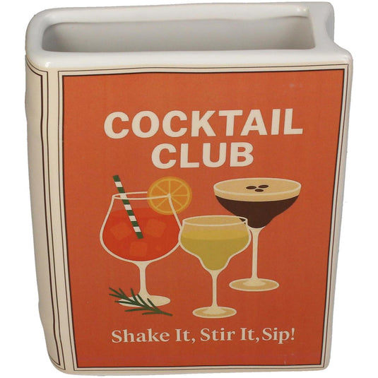 Kersten vaas book cocktail club dolomite orange 15x5.5x18cm