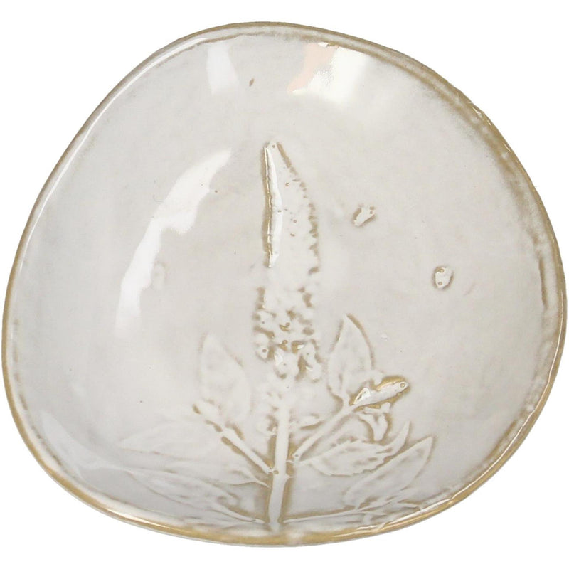 Afbeelding laden in galerijviewer, Kersten bord veldbloem keramiek white 11.5x10.5x2cm
