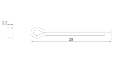 Katana split pins for shimano sram avid disc pads (2 pieces)