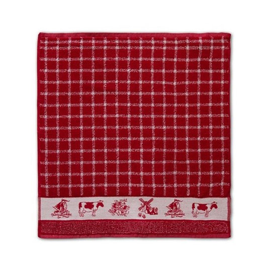 Ddddd keukendoek dutchie rood 50x55cm