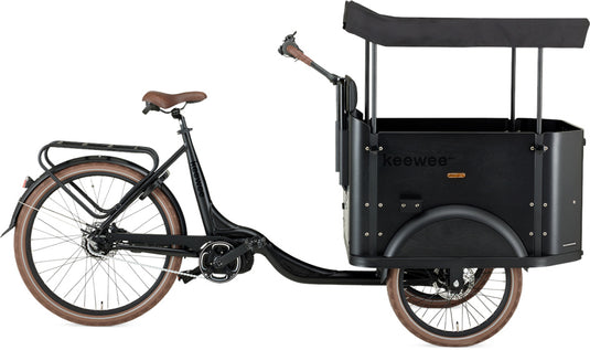 Keewee Bakfiets 20 Inch 54 cm Unisex 8V Hydraulische schijfrem Matzwart