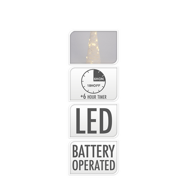 Kegel led wit 30 leds 58cm