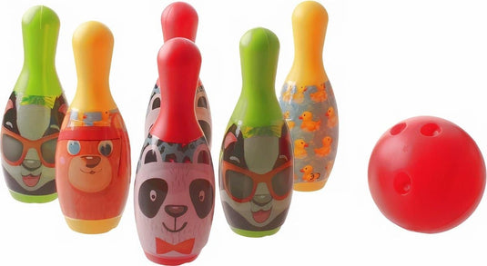 Bongers speelgoed free and easy bowlingset funny faces 7-delig