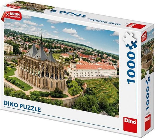 Dinotoys dino puzzel - sint barbarakerk in tsjechië - 1000 stukjes