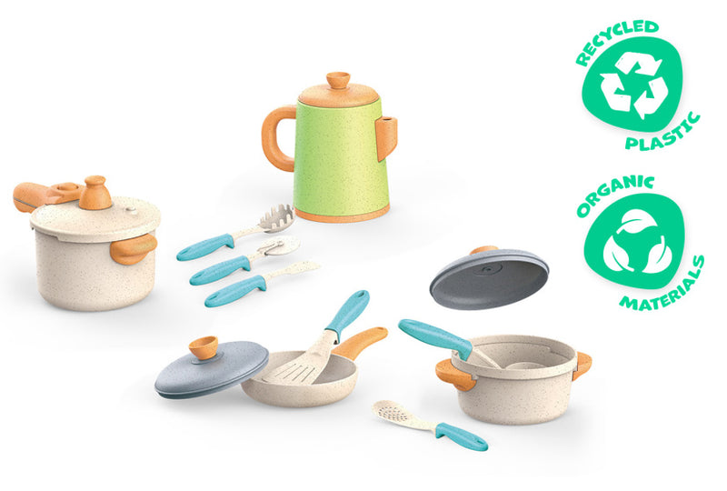 Load image into Gallery viewer, Kitchen toys kookgerei keukenaccessoires speelset gerecycled
