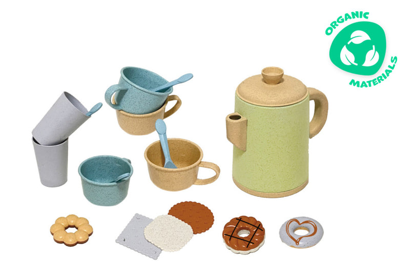 Load image into Gallery viewer, Kitchen toys theeservies met lekkernijen speelset gerecycled
