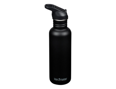 Klean kanteen drinkfles - classic - sportdop met flip - zwart - 800 ml