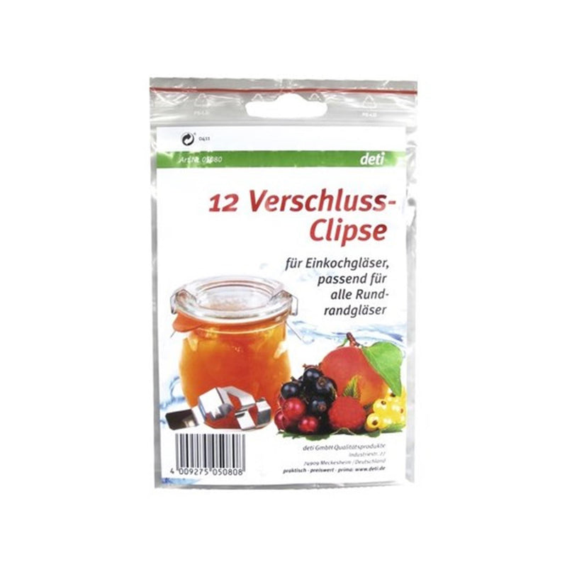 Load image into Gallery viewer, Weck deti klemmen rvs zak a 12 st
