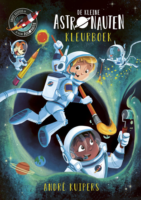 Witte leeuw kleurboek-de kleine astronauten