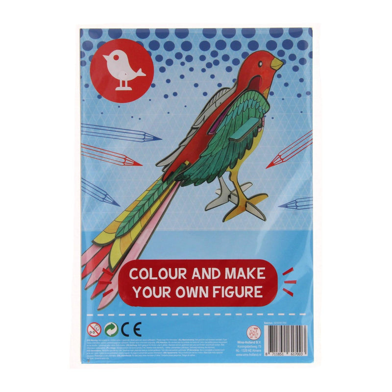 Load image into Gallery viewer, Kleur en maak je eigen vogelfiguur
