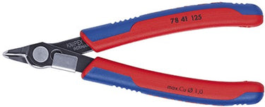 Knipex electronic super knips 78 41 125 elektronica-tang (rood blauw)