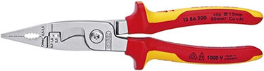 Knipex installatietang 1000v - 200mm - verchroomd - rood
