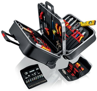 Knipex gereedschapsassortiment | 63-delig | in hardschalenkoffer met onderstel | voor elektriciens | 1 stuk - 00 21 41 00 21 41