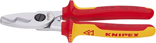 Knipex kabelschaar vde met dubbele snijkanten 9516200 kniptang
