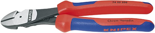 Knipex kracht-zijsnijtang zwart geatramenteerd met meer-componentengrepen 200 mm - 7422200