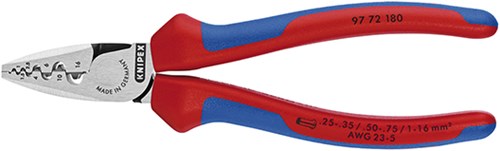Knipex krimptang voor adereindhulzen met meer-componentengrepen 180 mm - 9772180