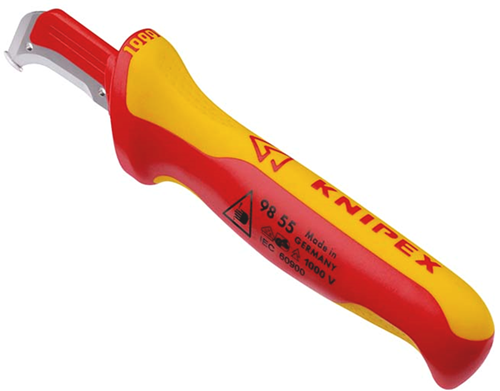 Afbeelding laden in galerijviewer, Knipex ontmantelingsmes met glijschoen | geïsoleerde meercomponenten-greep | vde-getest | lengte 180 mm - 98 55 sb
