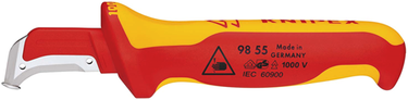 Knipex ontmantelingsmes 9855sb (rood geel, 180 mm)