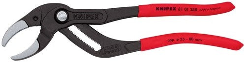 Knipex sifon- connectortang | lengte 250 mm spanwijdte 25-80 mm | zwart gefosfateerd | 1 stuk - 81 01 250 - 81 01 250