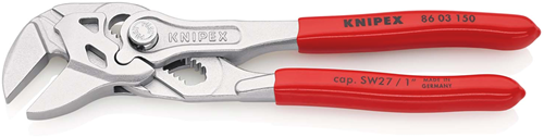 Load image into Gallery viewer, Knipex sleuteltang | 150 mm lengte | tang en schroefsleutel in eén | kunststof bekleed | verchroomd - 86 03 150 sb
