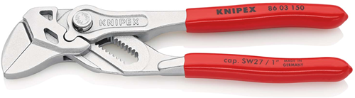 Load image into Gallery viewer, Knipex sleuteltang | 150 mm lengte | tang en schroefsleutel in eén | kunststof bekleed | verchroomd - 86 03 150 sb
