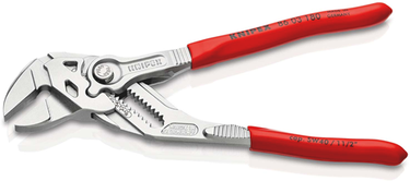 Knipex sleuteltang | 180 mm lengte | tang en schroefsleutel in eén | kunststof bekleed | verchroomd - 86 03 180 sb