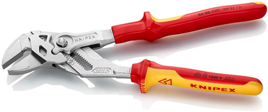 Knipex sleuteltang | 250 mm lengte | tang en schroefsleutel in eén | geïsoleerd | meer-componentengrepen - 86 06 250 sb